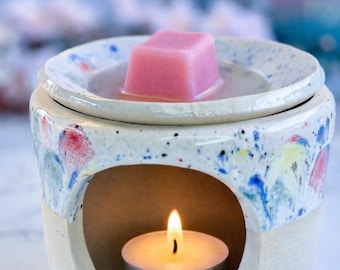 Hand-thrown fragrance lamp, incense burner, handmade ceramics, ceramic tealight holder