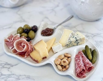 Ceramic Charcuterie Board | Handmade Stoneware Cheese Board | Antipasti Platter | Customizable Serving Platter