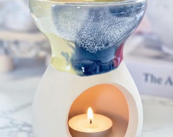 Hand-thrown fragrance lamp, incense burner, handmade ceramics, ceramic tealight holder