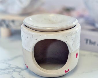 Hand-thrown fragrance lamp, incense burner, handmade ceramics, ceramic tealight holder
