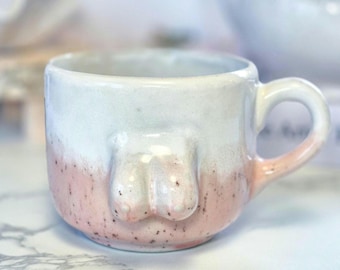 Handmade Boobie Mug | Ceramic Breast Mug | Feminist Gift | Coffee Mug with Breasts | Midwife Gift, Hen Party Gift