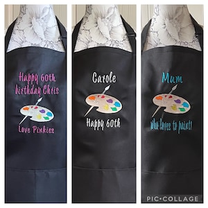 Personalised Embroidered Artist Aprons