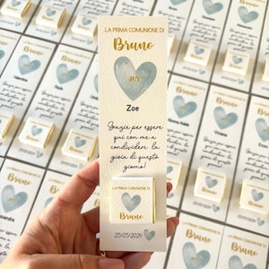 Cioccolatini segnaposto personalizzati bomboniera comunione/battesimo/nascita/ 18 esimo