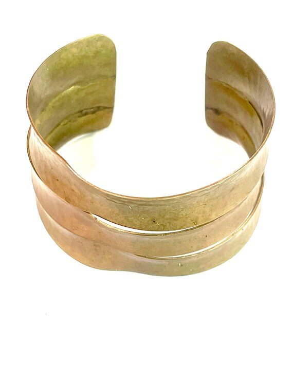 Vintage Handmade Copper Cuff - image 5