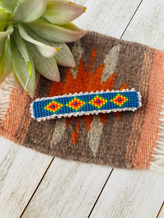 Navajo Handmade Beaded Barrette - image 3