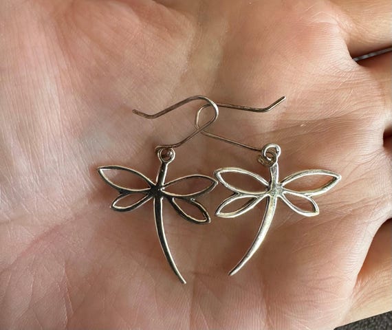 Simple Dragonfly Earring On Hook - image 3