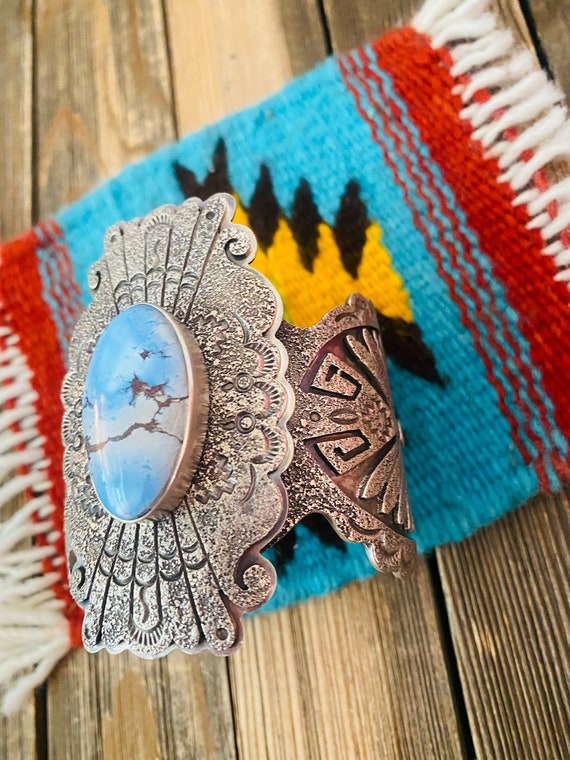 Navajo Golden Hills Turquoise & Sterling Silver T… - image 4