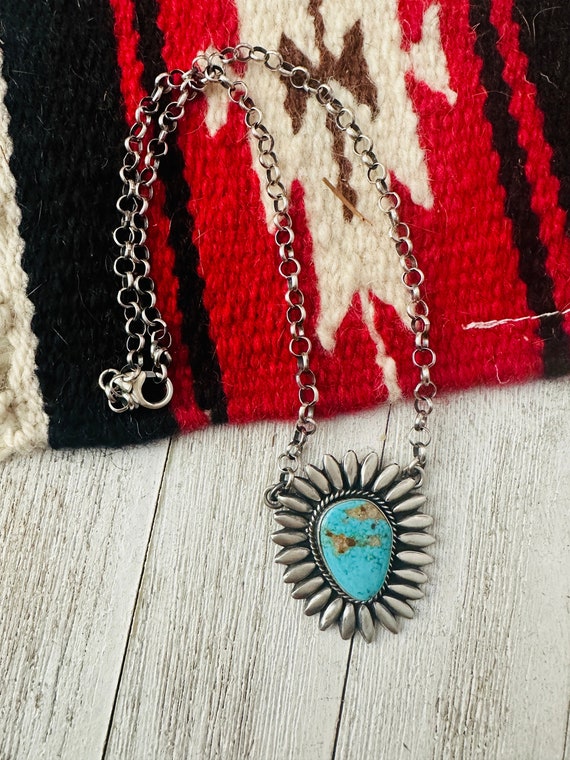 Navajo Sterling Silver & Turquoise Necklace