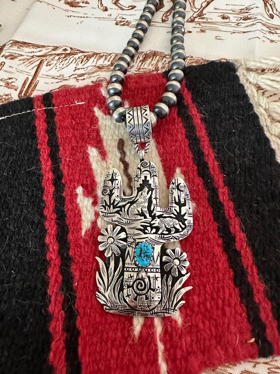 Newsworthy Native American Navajo Rose Singer Turquoise Sterling Silver Necklace Newsworthy Native American Navajo Rose Singer Turquoise Sterling Silver Necklace