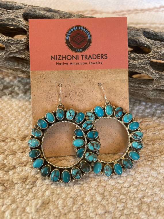 Navajo Lone Mountain Turquoise And Sterling Silver