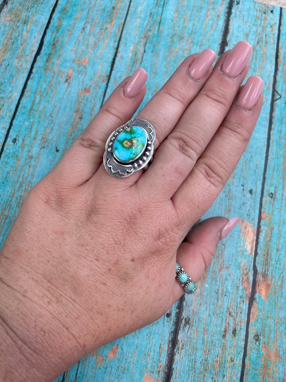 Navajo Sonoran Mountain Turquoise And Sterling Si… - image 5