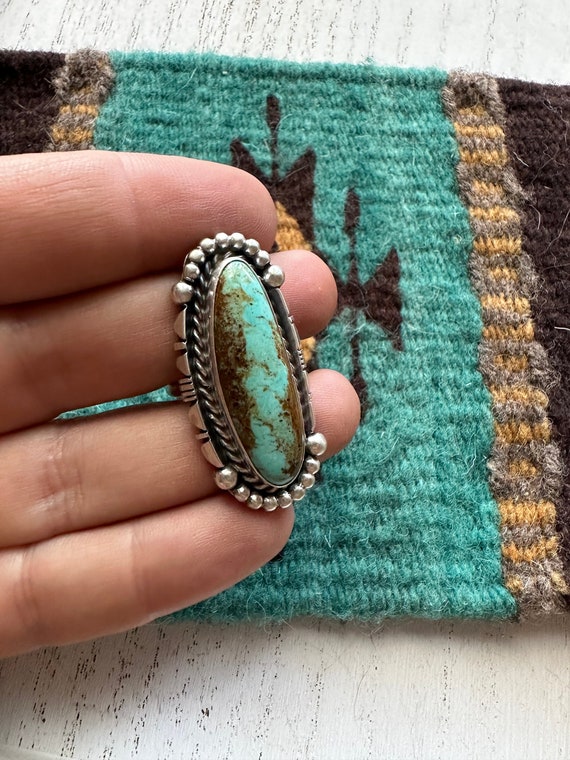 Gorgeous Navajo Sterling Silver & Turquoise Adjus… - image 4