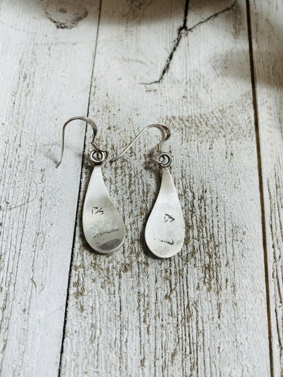 Hopi Overlaid Sterling Silver Dangle Earrings - image 6