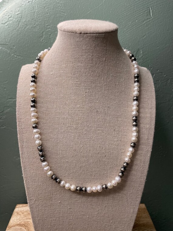 Handcrafted Sterling Silver and Freshwater Pearl N