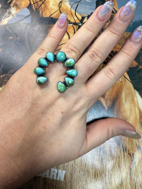 Handmade Sterling Silver Adjustable Multi Stone N… - image 4