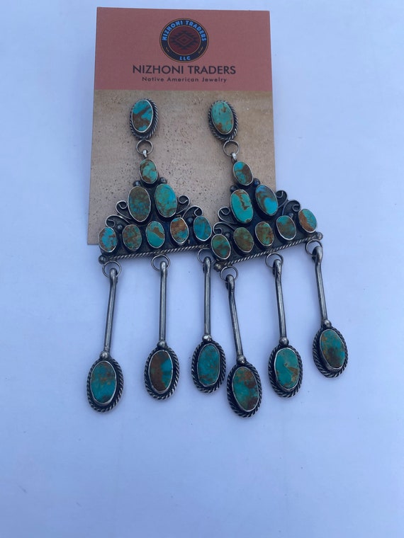 Navajo Jacqueline Silver Royston Turquoise & Ster… - image 8
