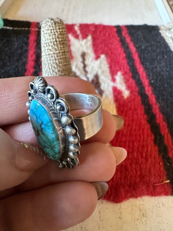 Navajo Sonoran Mountain Turquoise & Sterling Silv… - image 3