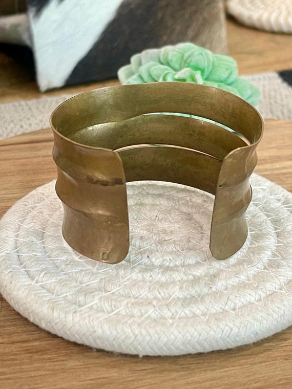 Vintage Handmade Copper Cuff - image 4