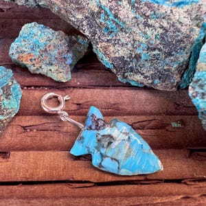 Handcrafted Turquoise Arrowhead Charm