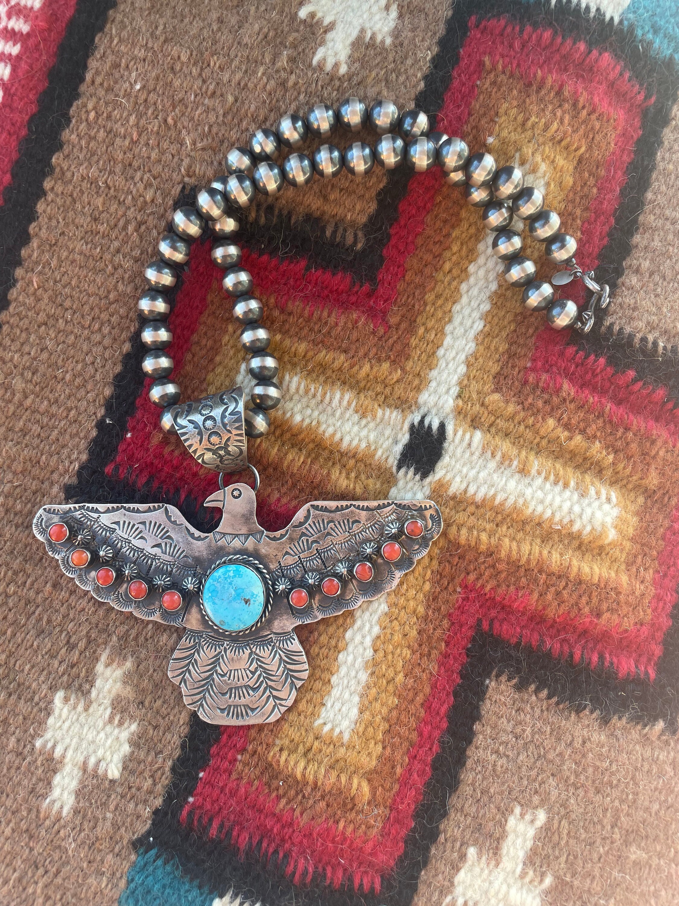 Native american thunderbird necklace deals