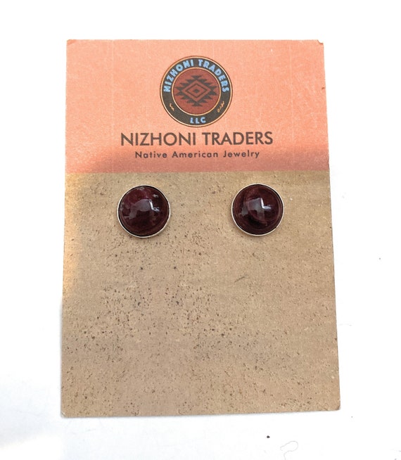 Navajo Charoite And Sterling Silver Stud Earrings - image 7