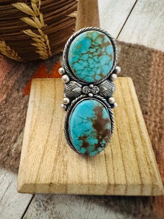 Navajo Royston Turquoise & Sterling Silver Ring S… - image 3