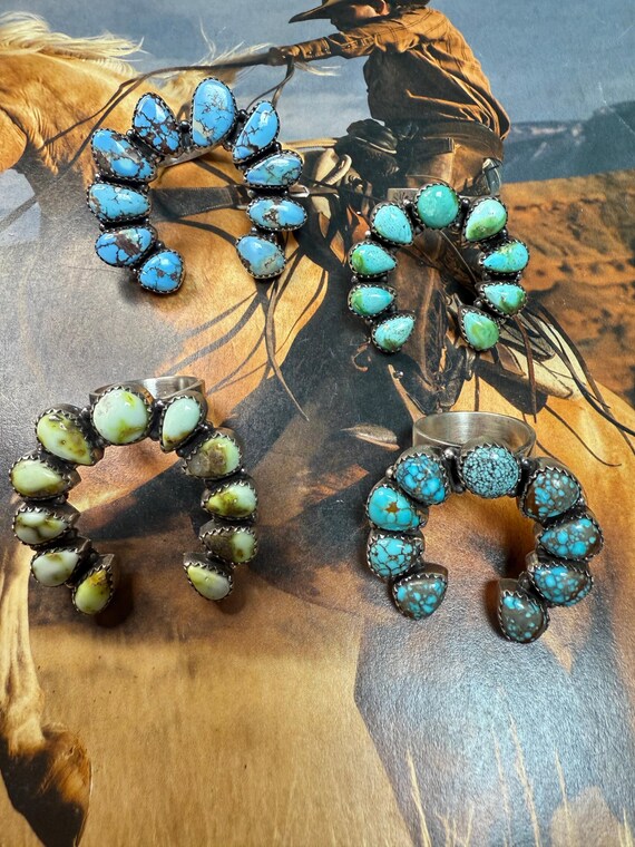 Handmade Sterling Silver Adjustable Multi Stone N… - image 1