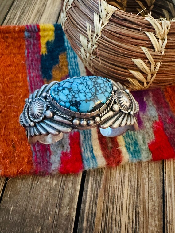 Handcrafted Tibetan Turquoise & Sterling Silver Cuff Bracelet - Etsy