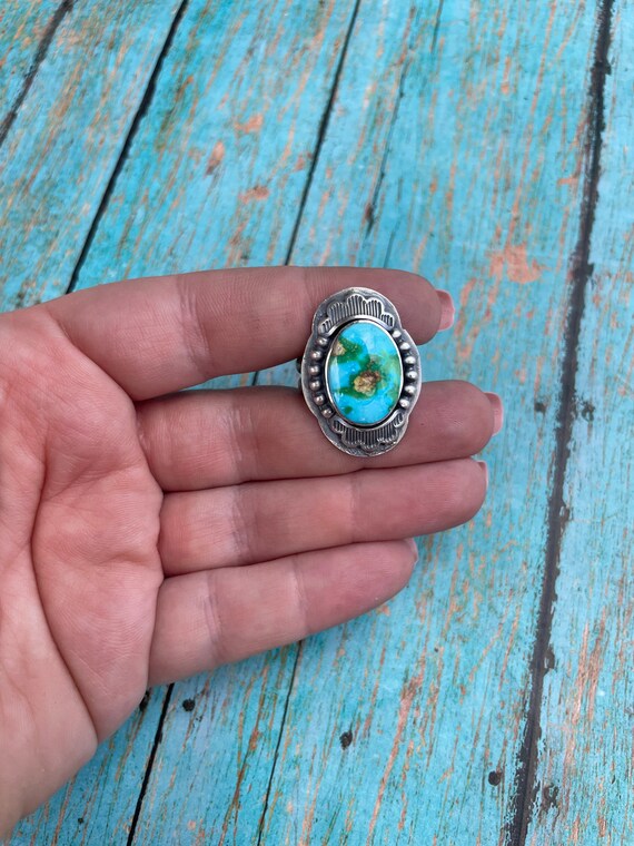 Navajo Sonoran Mountain Turquoise And Sterling Si… - image 4