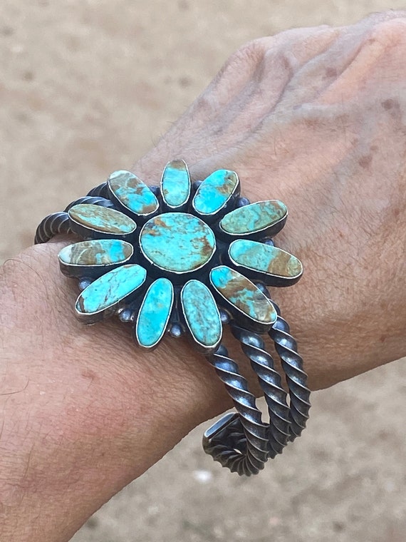 Navajo Jacqueline Silver Royston Turquoise & Ster… - image 3