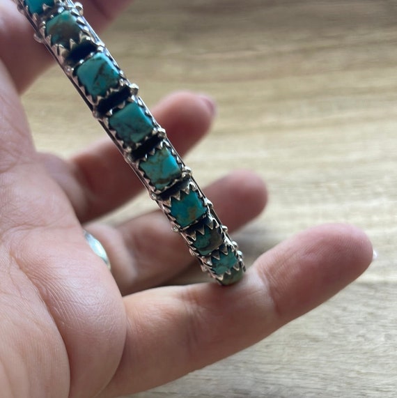 Handmade Turquoise & Sterling Silver Custom Bangl… - image 3
