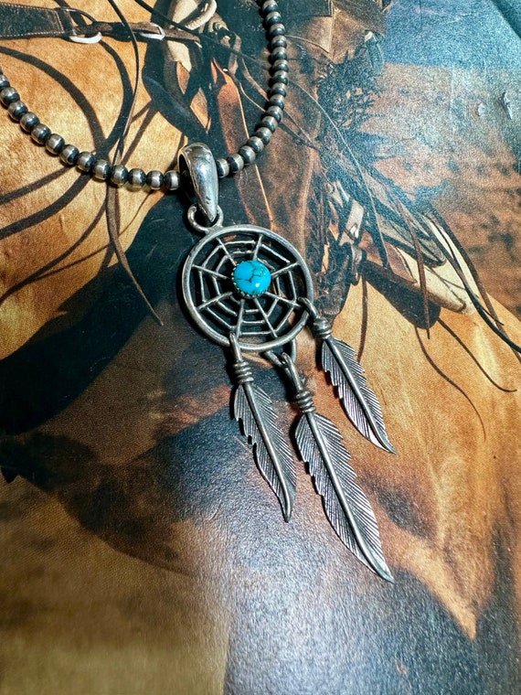 Beautiful Handmade Sterling Silver & Turquoise Dre