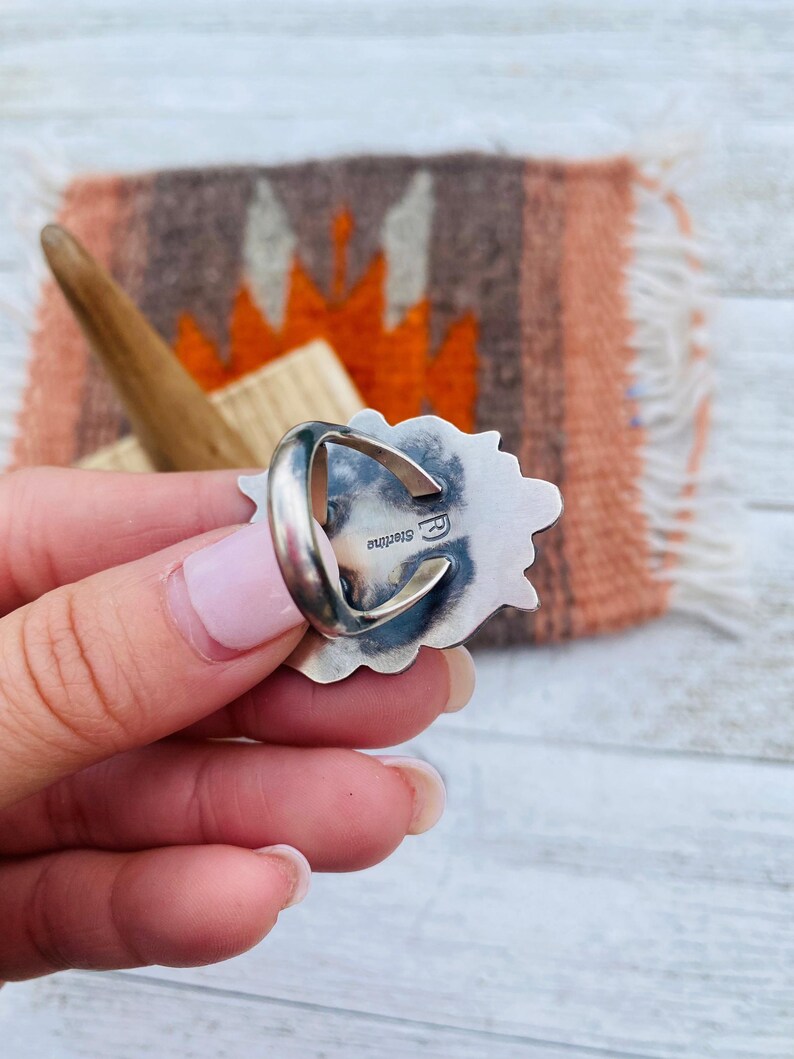 Navajo Kingman Web Turquoise & Sterling Silver Ring Size 6 - Etsy