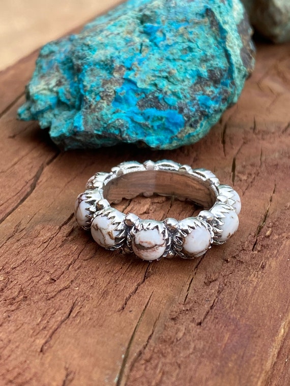 Wild Horse & Sterling Silver Eternity Band
