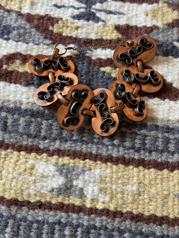 Vintage Handmade Copper Bracelet - image 3