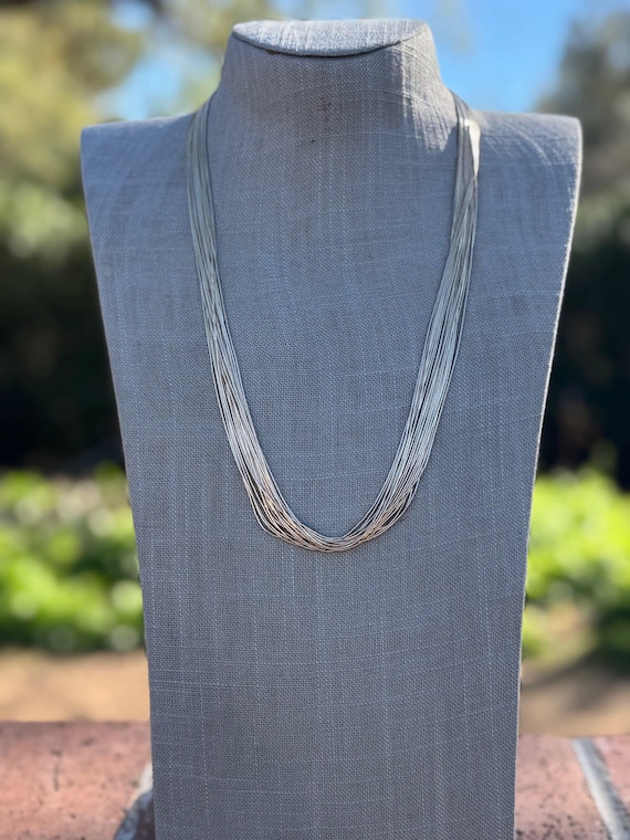 Handmade Liquid Gold 20 Strand Necklace 24"