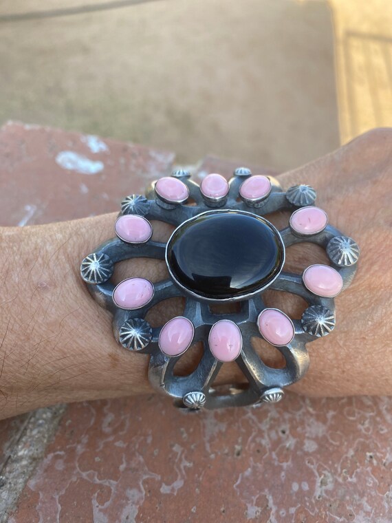 Chimney Butte Sterling Silver Onyx & Queen Pink C… - image 6