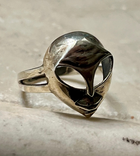 Alien Sterling Silver Ring - image 4