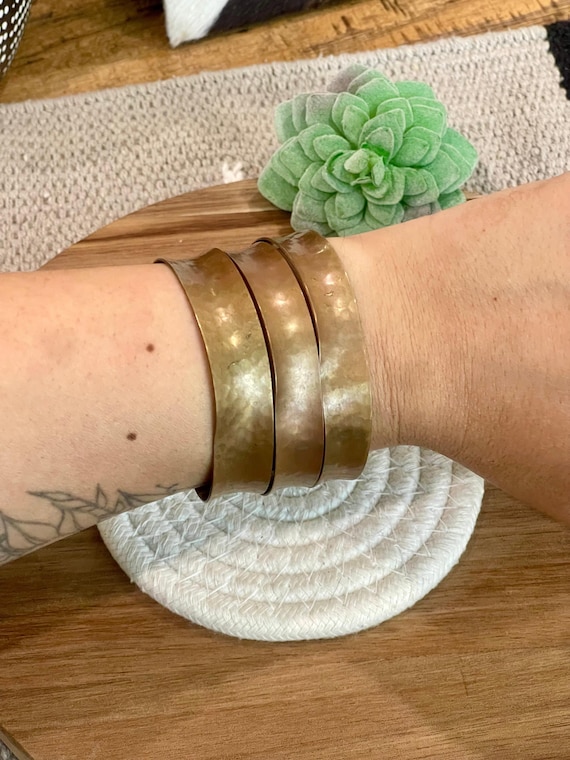 Vintage Handmade Copper Cuff - image 2