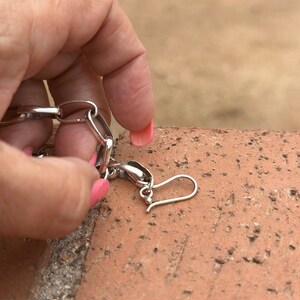 Sterling Silber Handgemachte Büroklammer Kette Bild 11