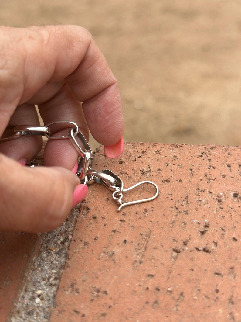 Sterling Silber Handgemachte Büroklammer Kette Bild 11