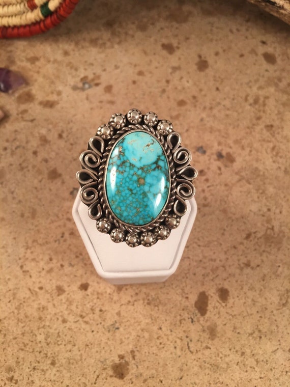Blue Ridge Turquoise & Sterling Silver Navajo Ring