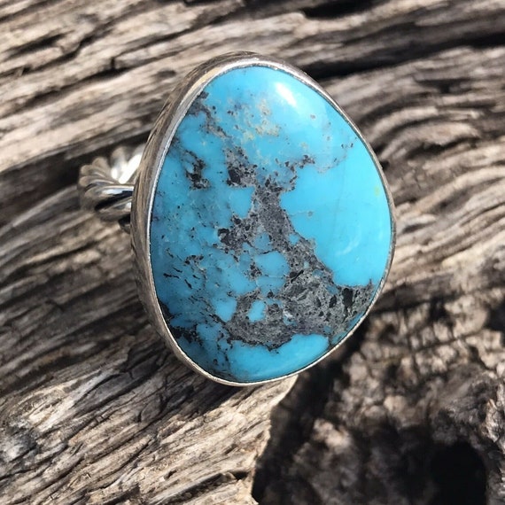 Stunning Rope Style Turquoise & Sterling Silver N… - image 1