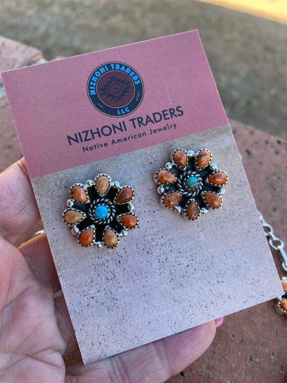 Handmade Spiny & Royston Turquoise Cluster post e… - image 5