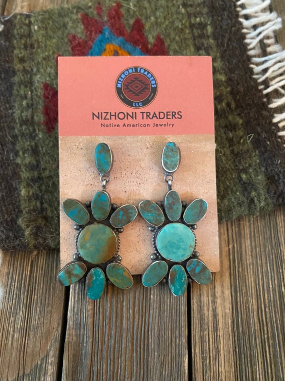 Navajo Jacqueline Silver Royston Turquoise & Ster… - image 4