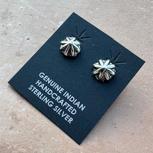 Navajo Sterling Silver Star Post Earrings By Kevin Billah