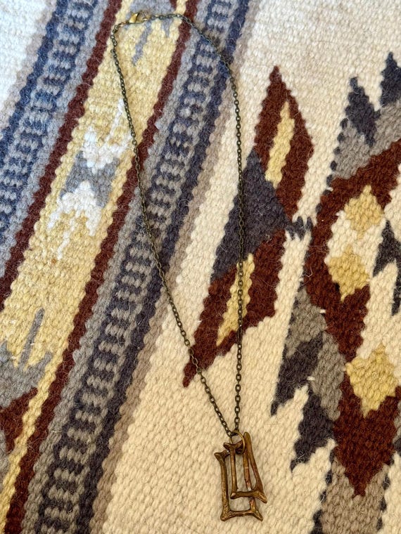 Vintage Handmade Copper Necklace - image 1