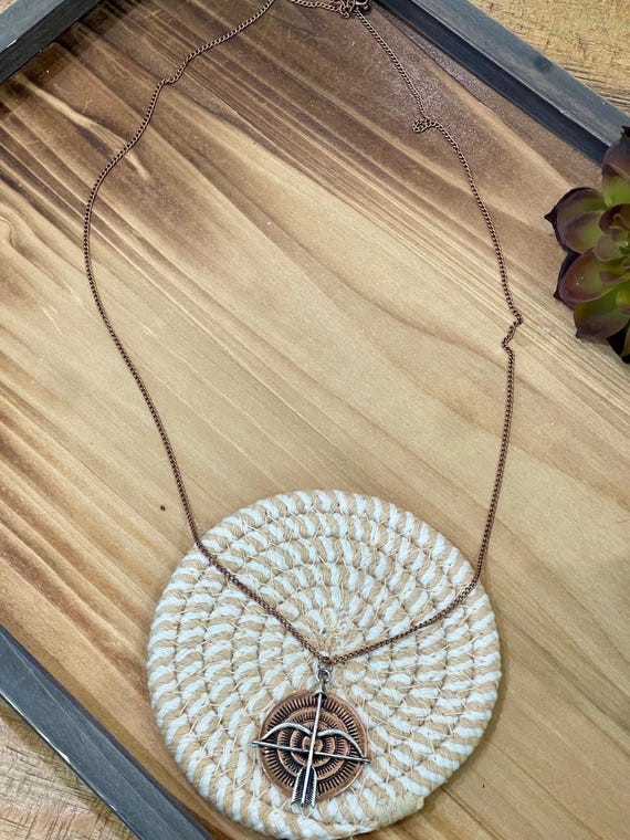 Vintage Handmade Copper Necklace - image 1