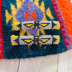 Navajo Handmade Beaded Barrette Set