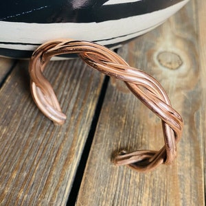 Navajo Copper Over Sterling Hand Twisted Cuff Bracelet